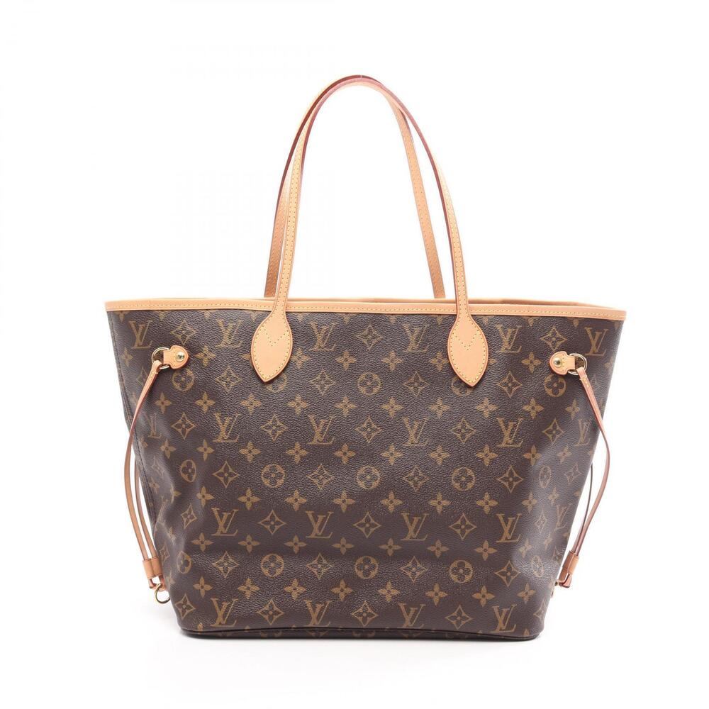 Louis Vuitton Neverfull Tote Bag Canvas Leather Monogram Brown